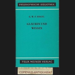 Hegel .:. Glauben und Wissen